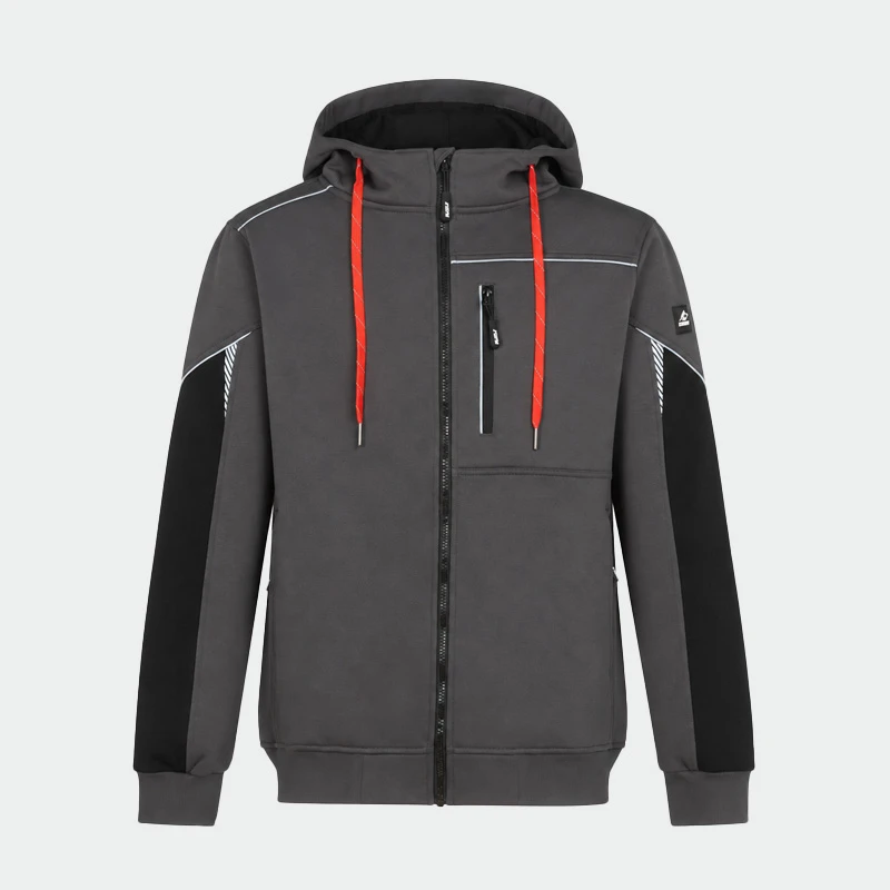 Суитшърт с цип BWOLF DAYTONA Hoodie, антрацит цвят, размер L