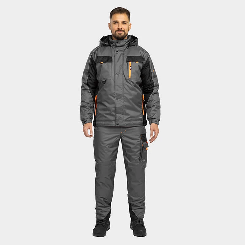 Зимен работен комплект BWOLF BRAVER Set, сив / черен цвят, размер S