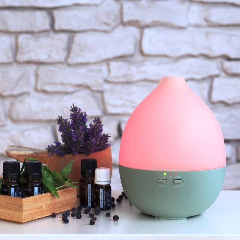 Арома Дифузер Мохана, Алба, Зелен, Светлини, 300 мл., С таймер