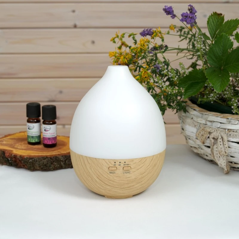 Арома Дифузер Мохана, Алба, светло дърво и светлини, 300 мл., с таймер