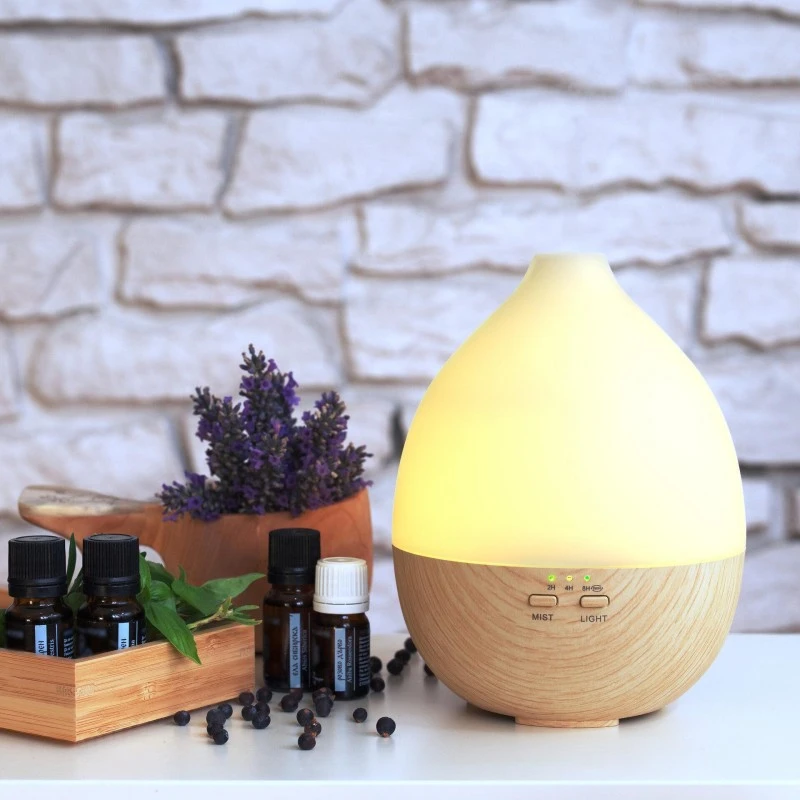 Арома Дифузер Мохана, Алба, светло дърво и светлини, 300 мл., с таймер