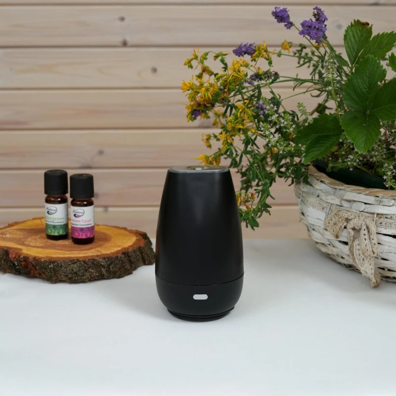 Арома дифузер Мохана Бруно, Със защита от разливане, На USB/ подходящ за кола, В черно
