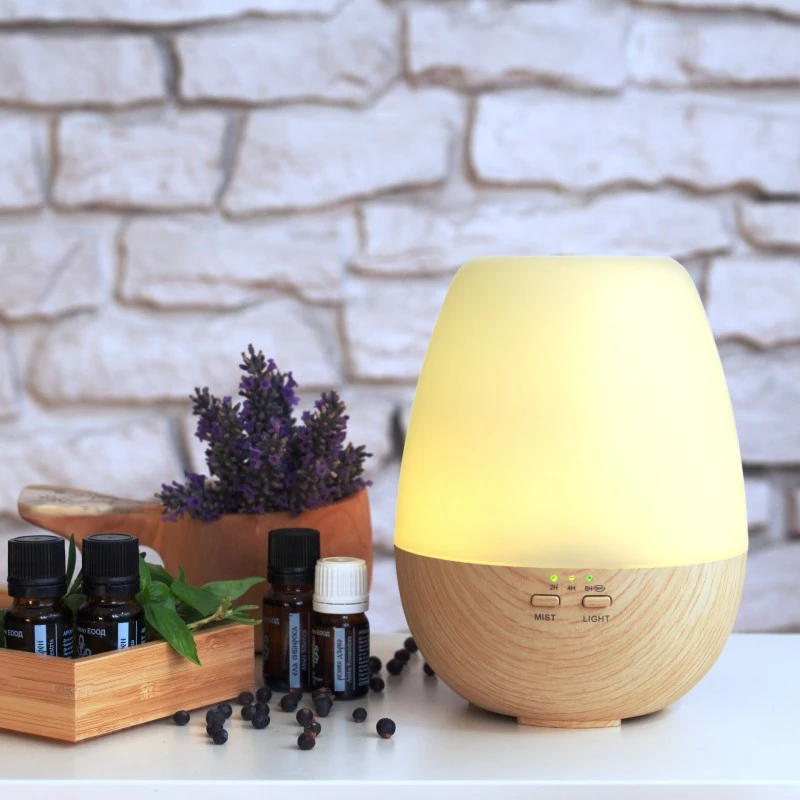 Арома Дифузер Мохана, Дия, светло дърво и светлини, 300 мл., с таймер