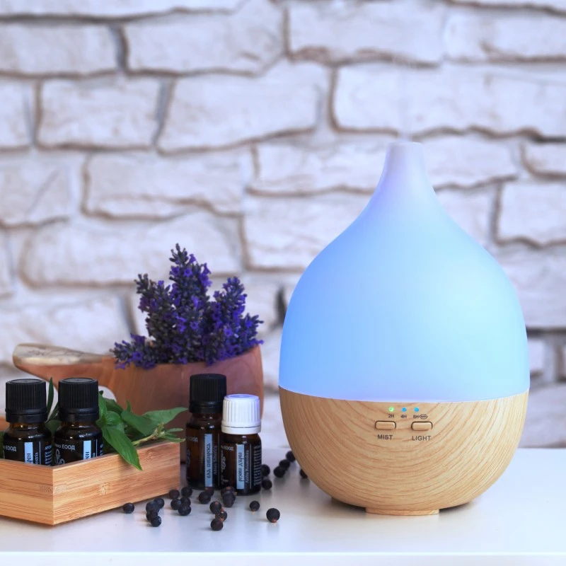 Арома Дифузер Мохана, Вая, светло дърво и светлини, 300 мл., с таймер