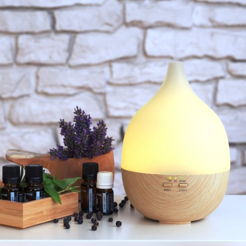 Арома Дифузер Мохана, Вая, светло дърво и светлини, 300 мл., с таймер