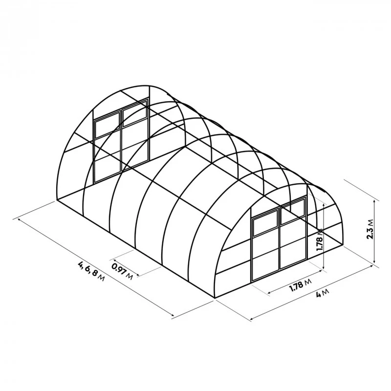 Оранжерия Primaterra Agro 4 х 10 х 2,30 м