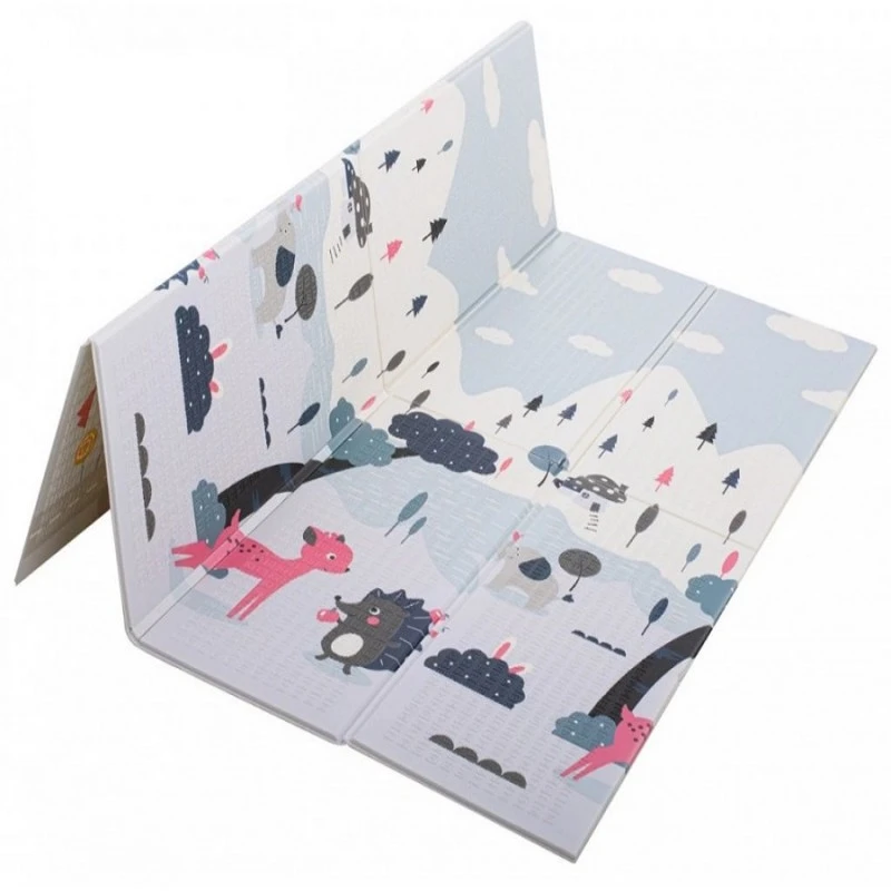 Детски килим за пълзене Baby Crawl & Play Градът и Животните, 160 х 180 х 1см.