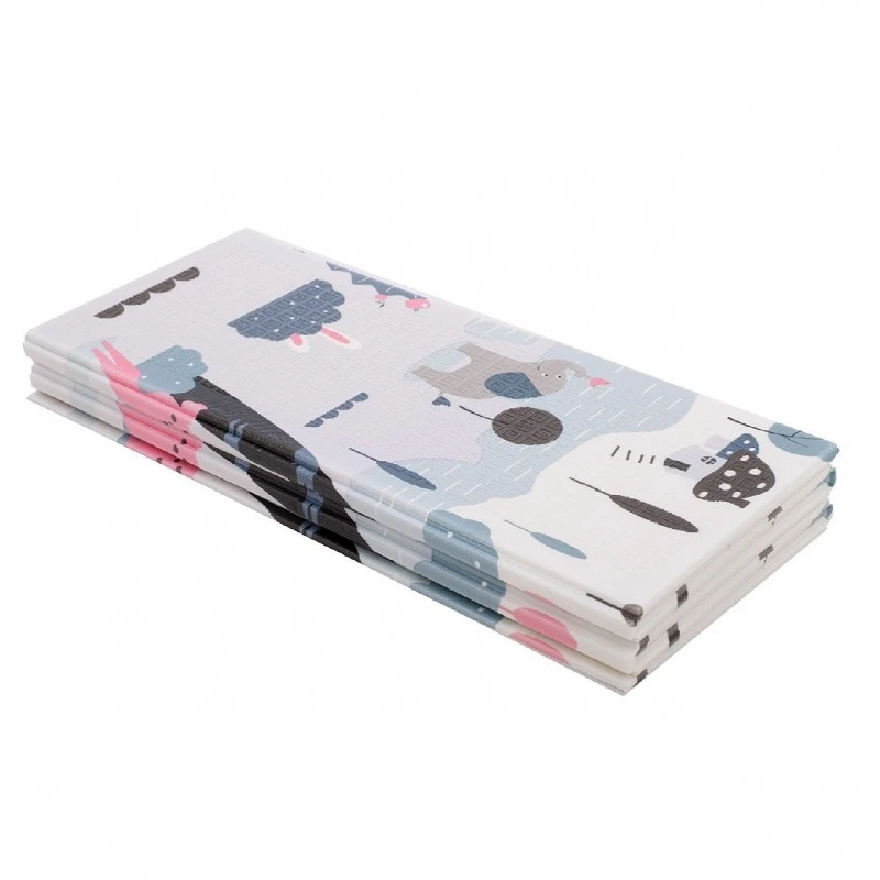 Детски килим за пълзене Baby Crawl & Play Градът и Животните, 160 х 180 х 1см.