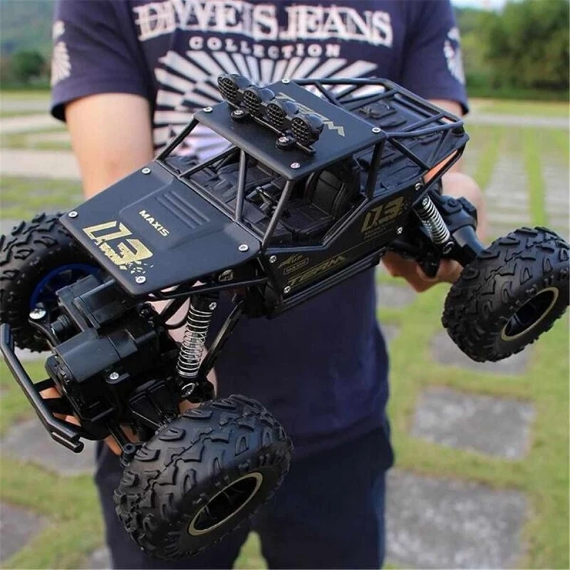 Алуминиев офроуд джип Rock Crawler 4х4 ЧЕРЕН, Акумулаторна батерия и дистанционно управление
