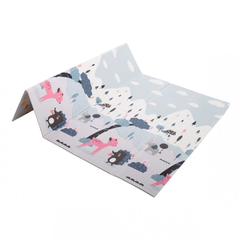 Детски килим за пълзене Baby Crawl & Play Градът и Животните, 180 х 200 х 1см.