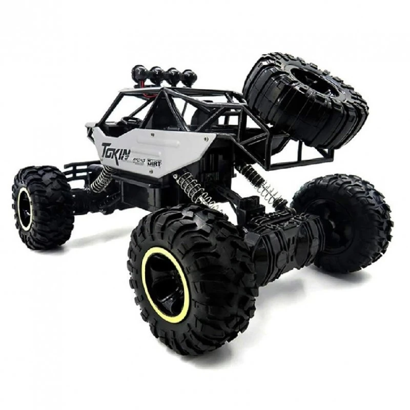 Алуминиев офроуд джип Rock Crawler 4х4 СИВ, Акумулаторна батерия и дистанционно управление