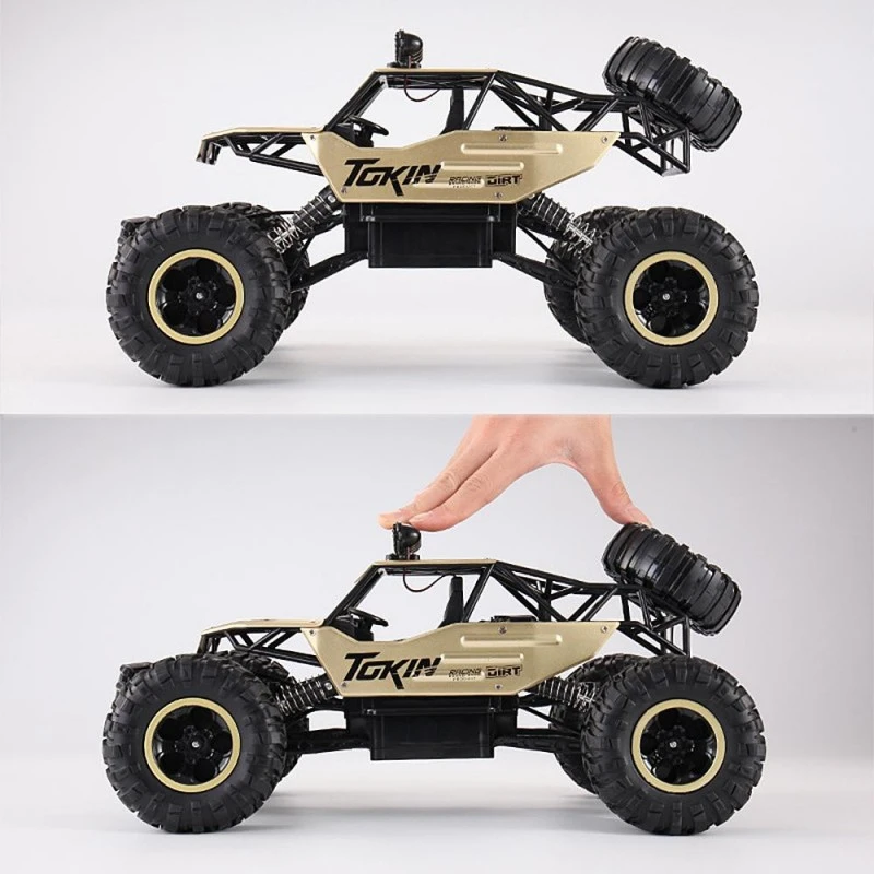 Алуминиев офроуд джип Rock Crawler 4х4 ЗЛАТИСТ, Акумулаторна батерия и дистанционно управление