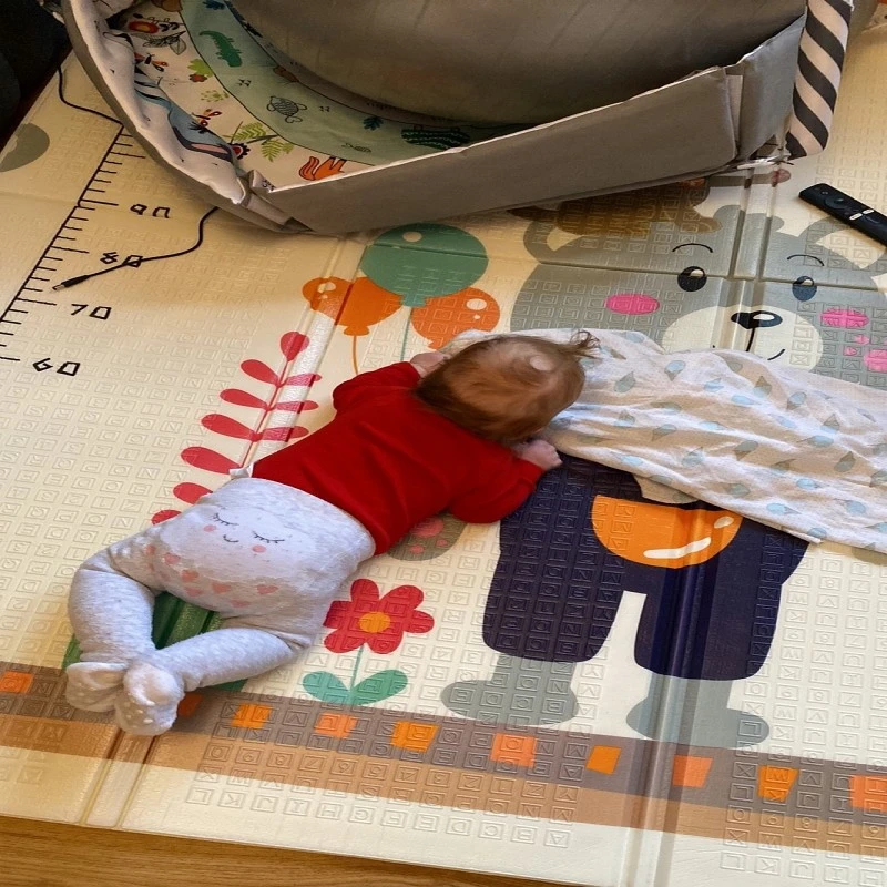 Детски килим за пълзене Baby Crawl & Play Мечок и Цирк, 200 х 180 х 1см.