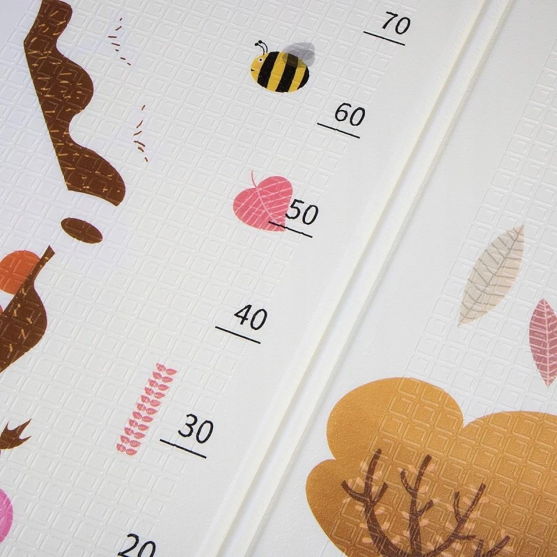 Детски килим за игра Baby Crawl & Play Горски живот и Семейство мечета, 200 х 180 х 1см.