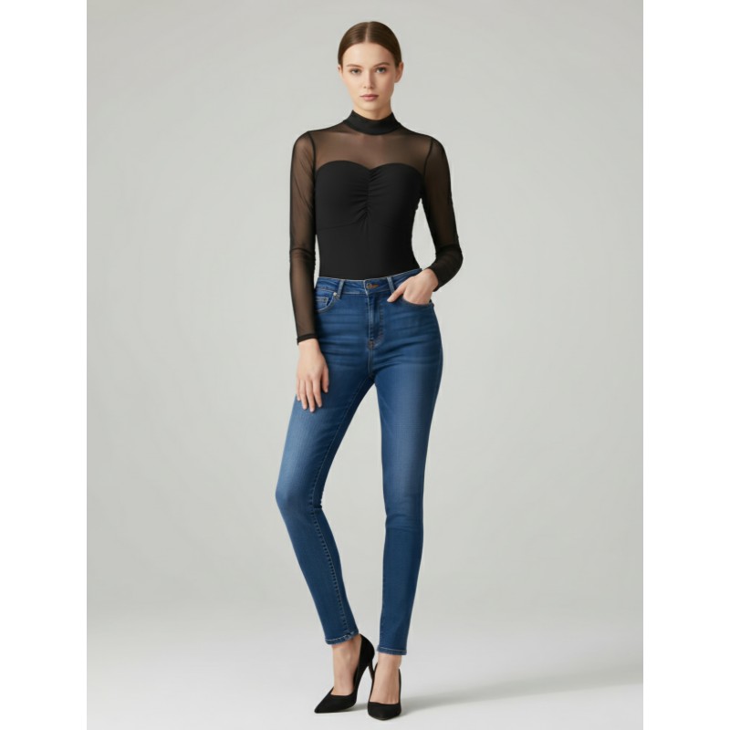 Моделиращо дамско боди Evoni с изглаждащ силуета ефект XL черно