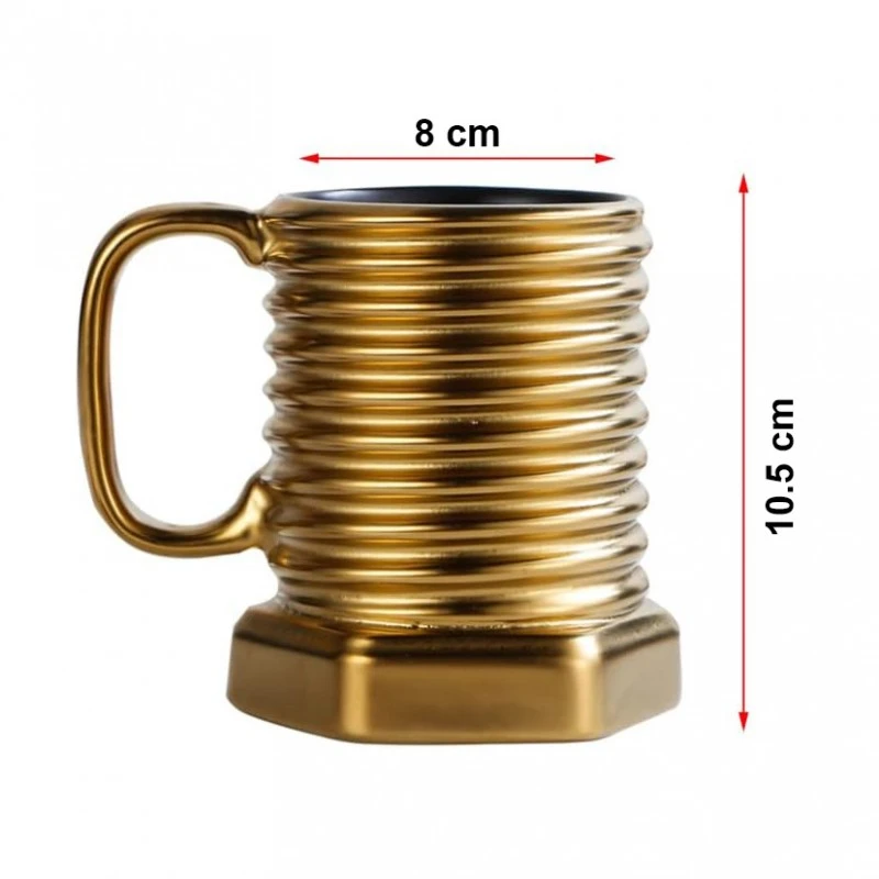 Чаша Болт, 350 мл, Керамична, Сребрист