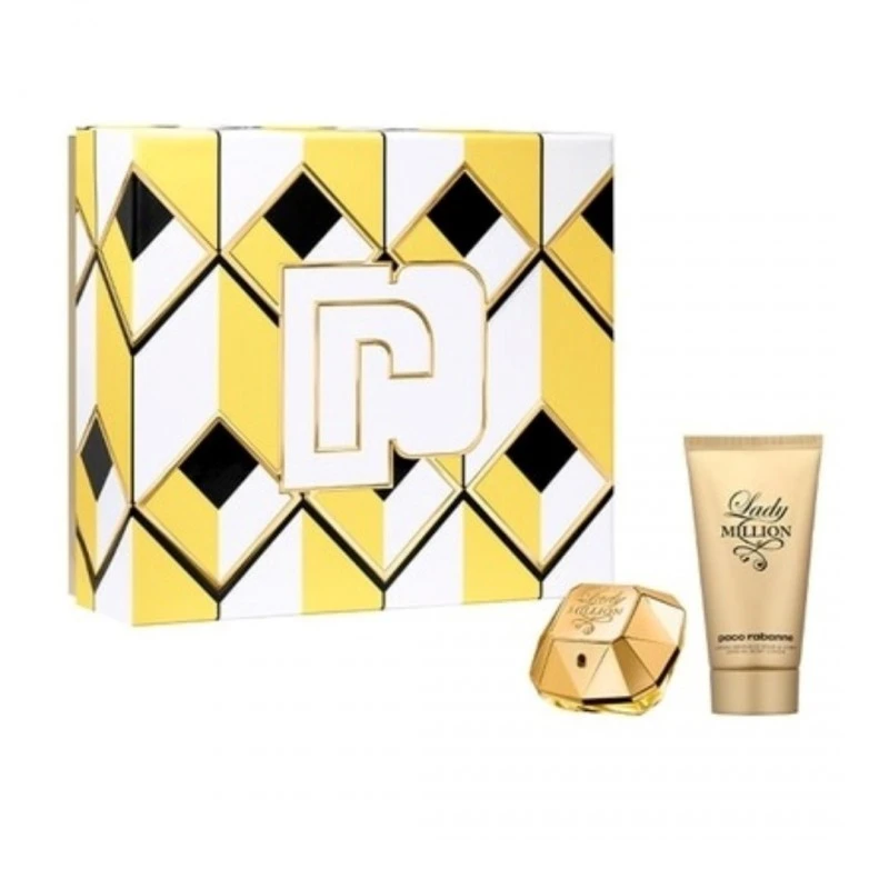 Комплект за жени Paco Rabanne Lady Million - Парфюмна вода EDP 80 мл + Боди лосион BL 100 мл 