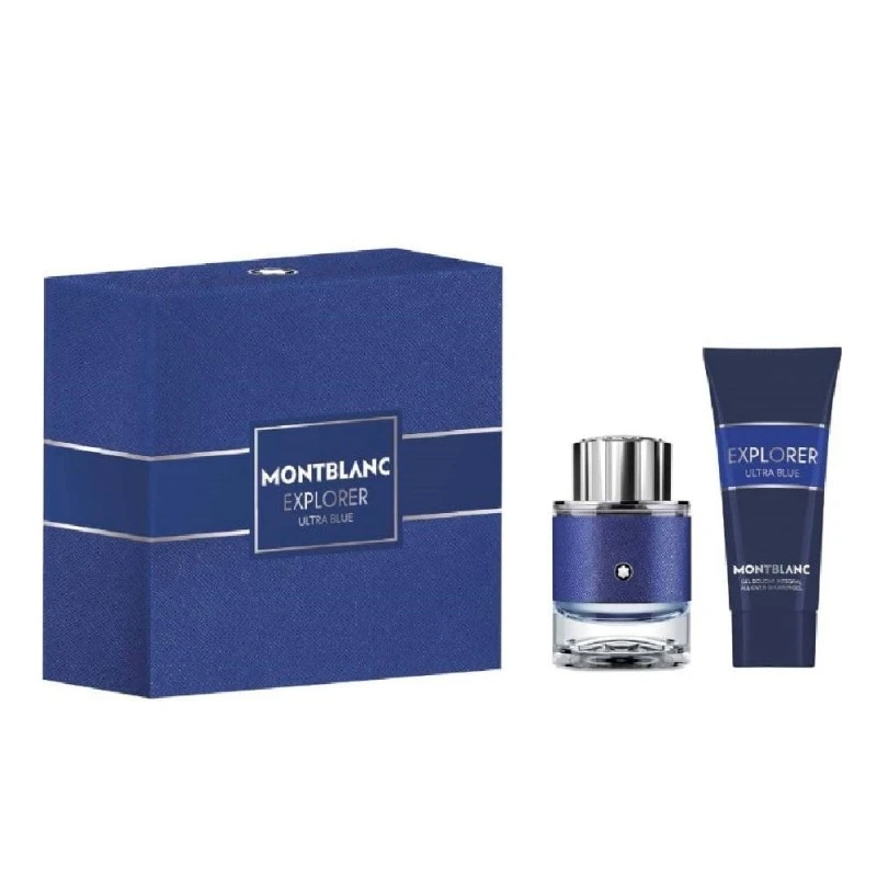 Комплект за мъже Mont Blanc Explorer Ultra Blue - Парфюмна вода EDP 60 мл + Душ гел SG 100 мл 