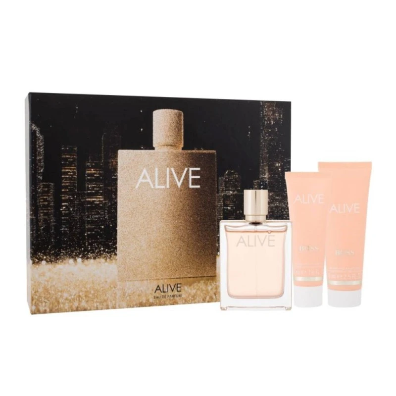 Комплект за жени Hugo Boss Alive - Парфюмна вода EDP 80 мл + Лосион за тяло BL 75 мл + Душ гел SG 50 мл 