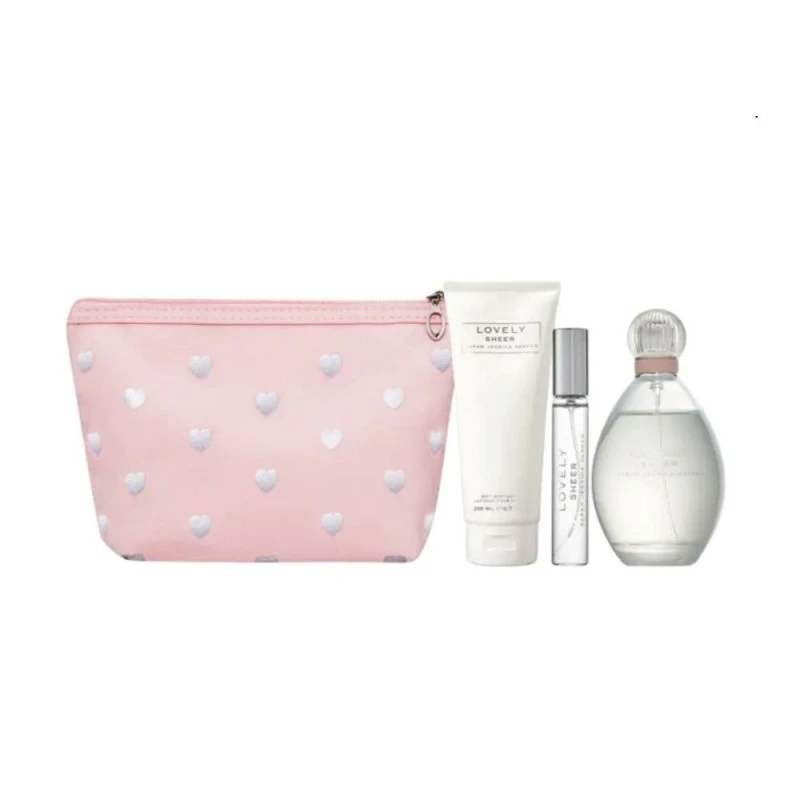 Комплект за жени Sarah Jessica Parker Lovely Sheer - Парфюмна вода EDP 100 мл + 15 мл + Лосион за тяло BL 200 мл + Несесер 