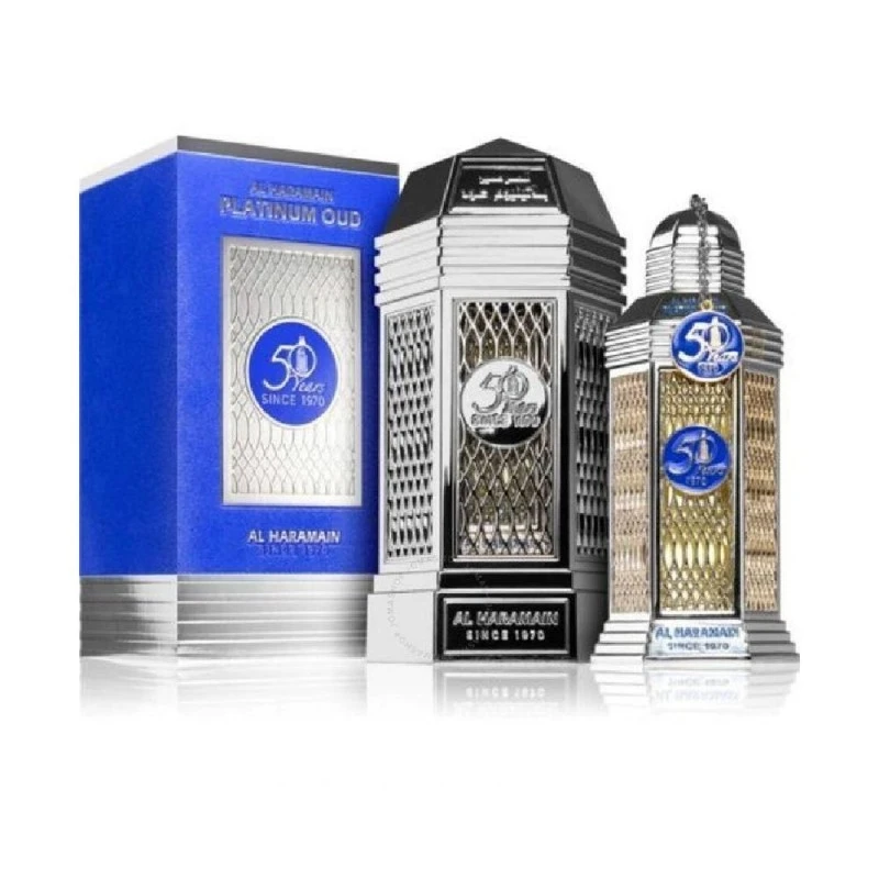 Al Haramain 50 Years Platinum Oud - Унисекс парфюмна вода EDP 100 мл 