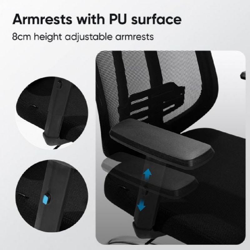 Мениджърски стол Deli Sorrento с регулеруеми подлакътници и опора за глава