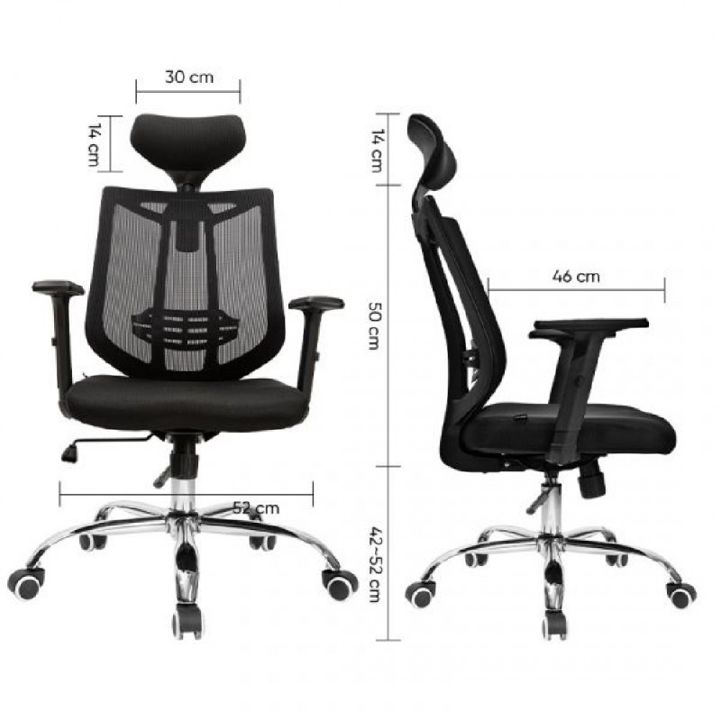 Мениджърски стол Deli Sorrento с регулеруеми подлакътници и опора за глава