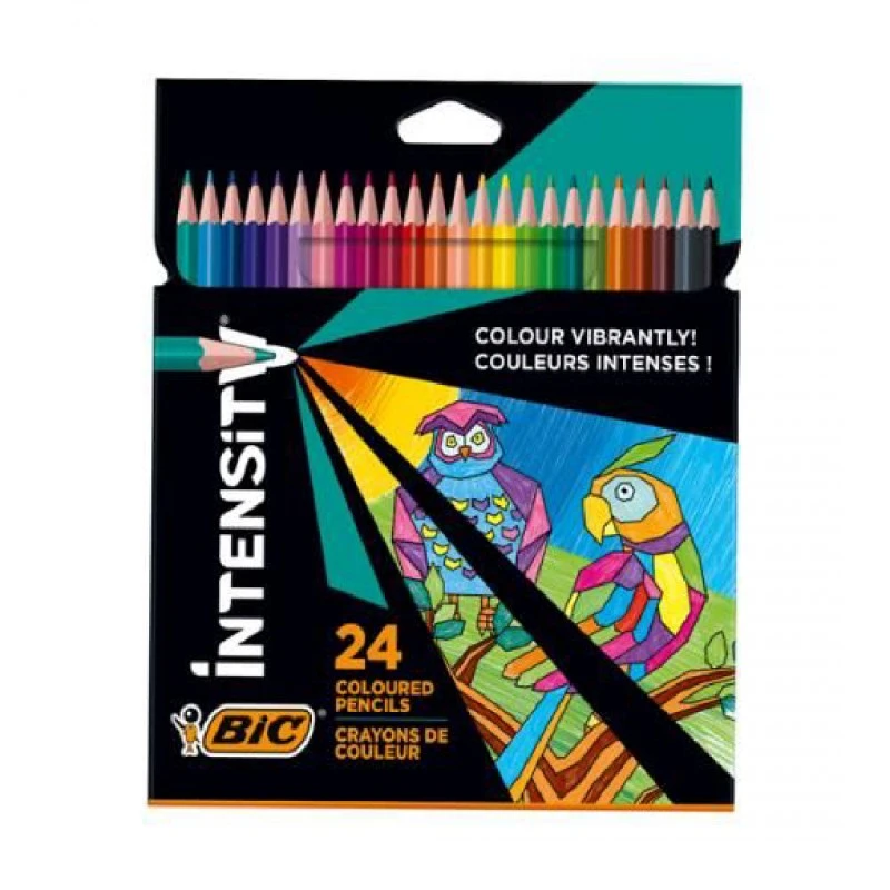 Цветни моливи BIC INTENSITY, 24 цвята