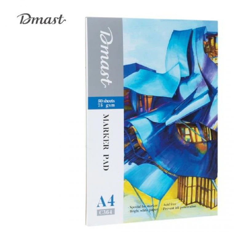 Скицник за маркери Deli DMAST EC364, A4, 50 л., 75 гр/кв.м
