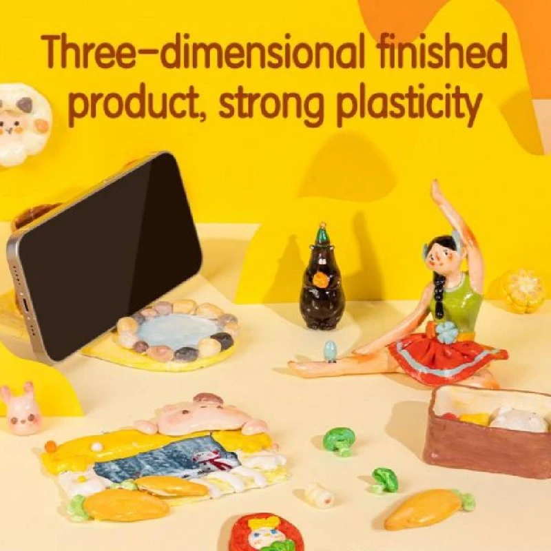 Самосъхнеща глина Deli Genius EY010-WH, бяла, 500 гр