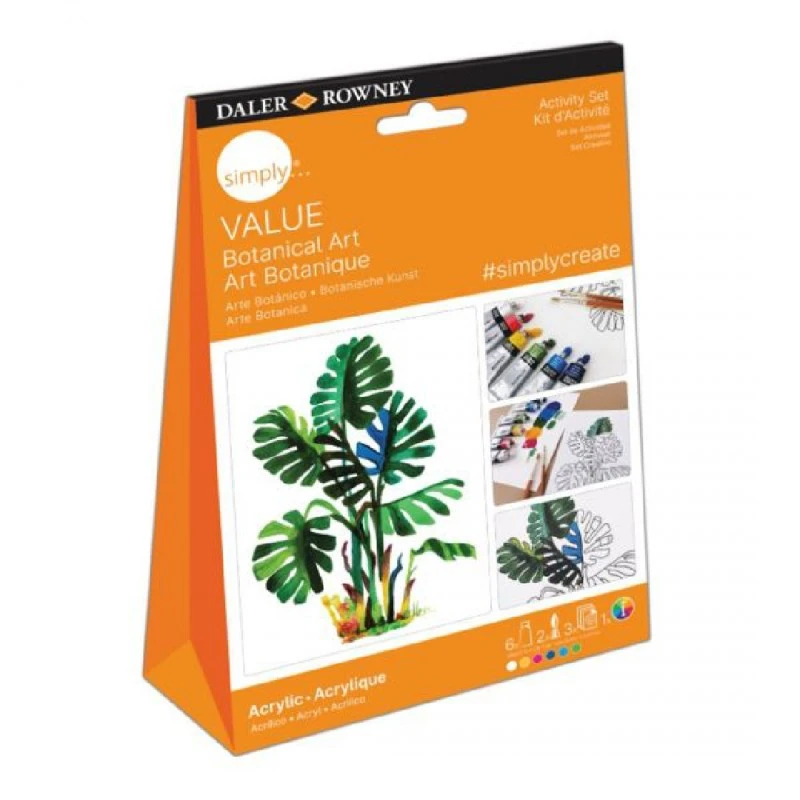 Креативен комплект DALER-ROWNEY Activity Set, Botanical, с акрилни бои