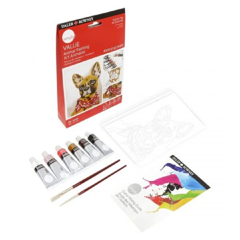 Креативен комплект DALER-ROWNEY Activity Set, Animal, с маслени бои