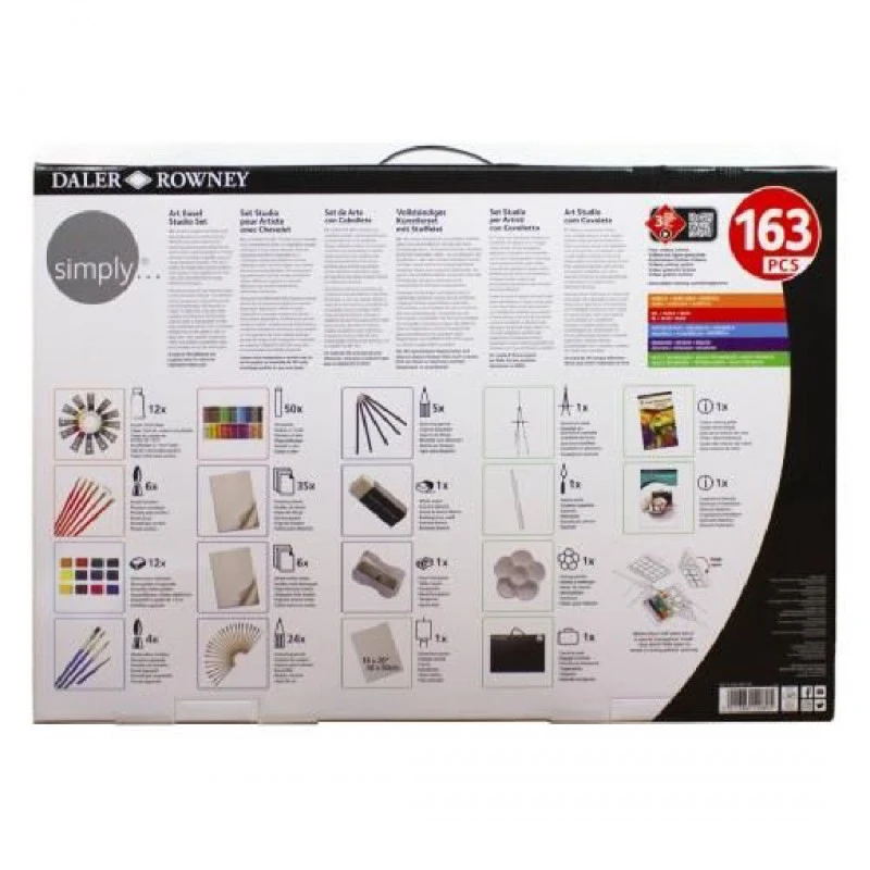 Комплект за рисуване DALER-ROWNEY Art Set 163 части, със статив