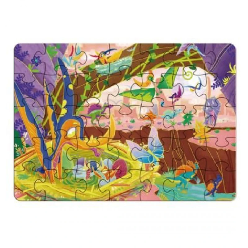 Комплект пъзели Deli Genius EH744, 4+ години, 3 бр, 89 части общо, луминисцентен ефект, в куфар