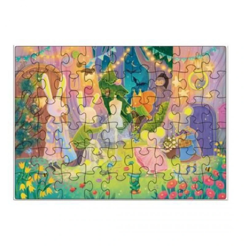 Комплект пъзели Deli Genius EH745, 4.5+ години, 3 бр, 212 части общо, луминисцентен ефект, в куфар