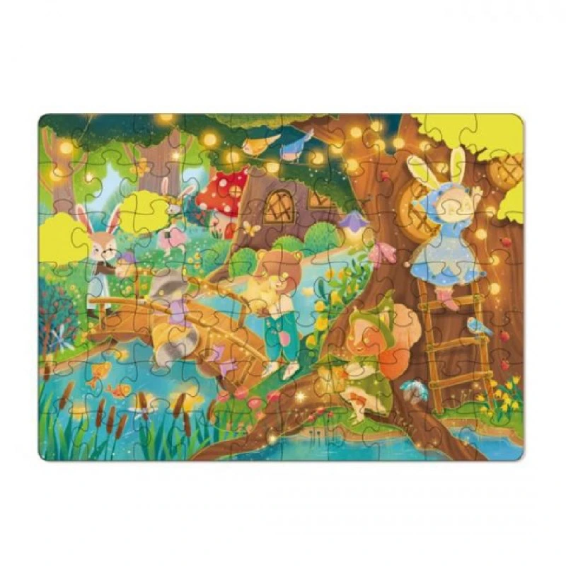 Комплект пъзели Deli Genius EH745, 4.5+ години, 3 бр, 212 части общо, луминисцентен ефект, в куфар