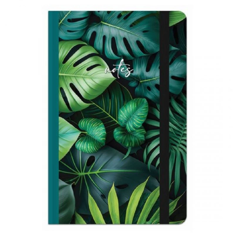 Джобен бележник LASTVA BOTANICAL, A6, 96 л, офсет 70г, редове, тв. корици, мат ламинат, ластик