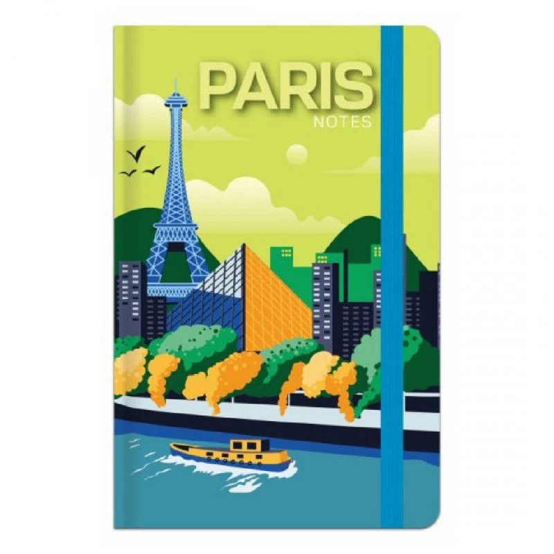 Джобен бележник LASTVA TRAVEL, A6, 96 л, офсет 70г, редове, тв. корици, мат ламинат, ластик