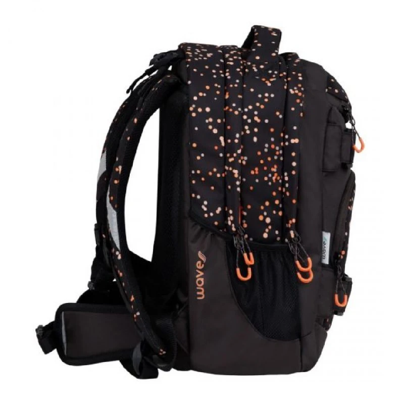Ученическа раница Belmil WAVE Dots Blooms за над 10 г, за момиче, 4 отделения