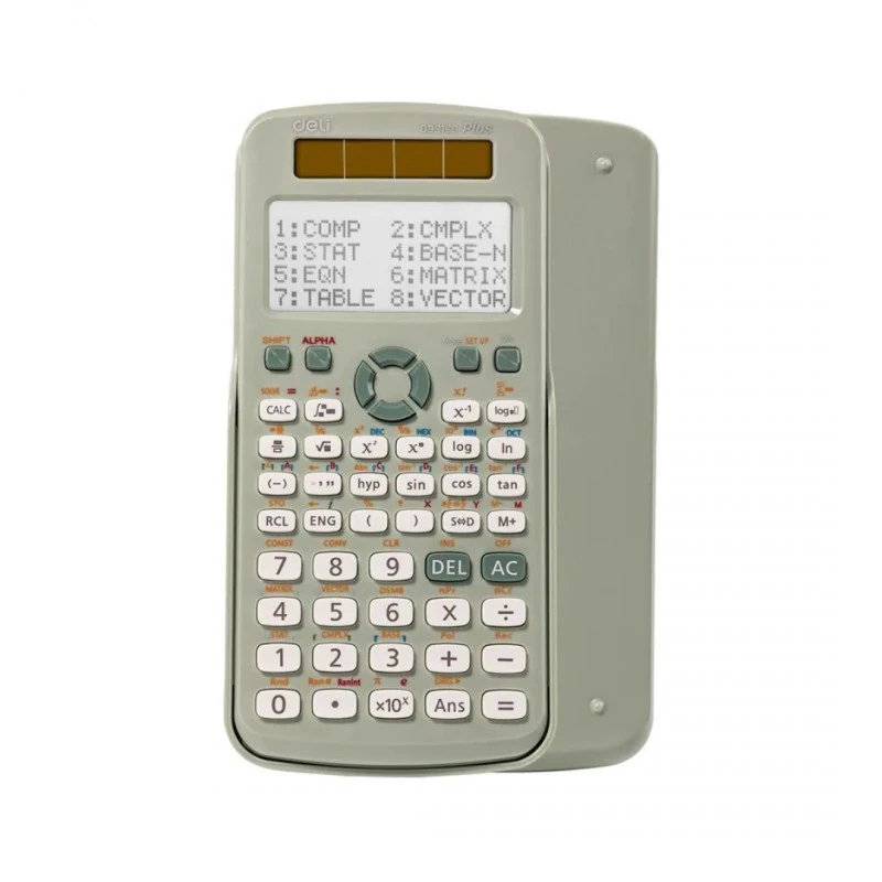 Научен калкулатор Deli ED991ES, 417 функции 10+2 dgt, 171.9х83х17.5 мм, зелен, с капак