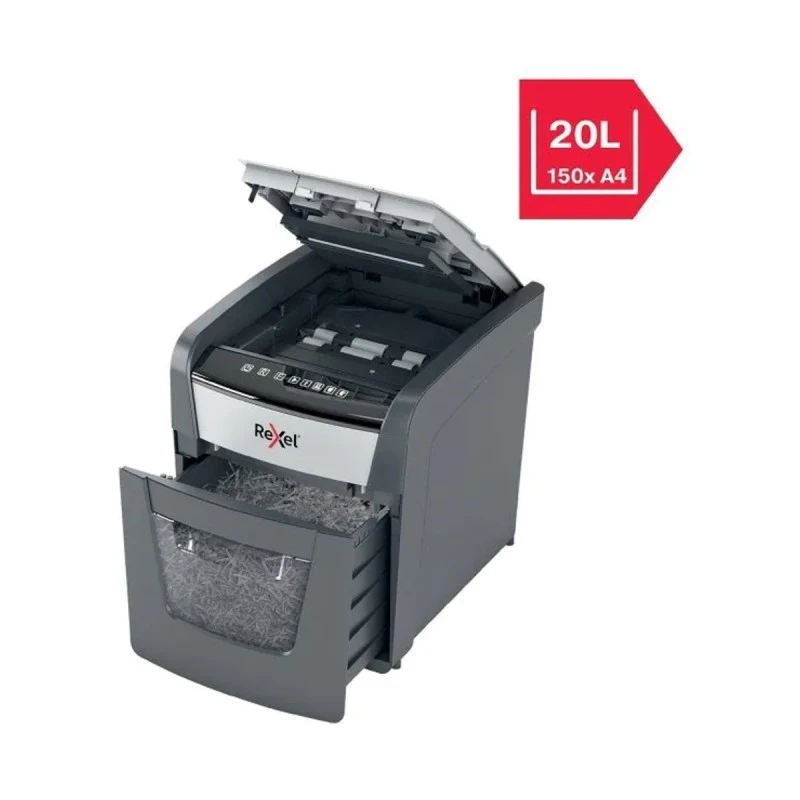 Автоматичен шредер за хартия Rexel Optimum AutoFeed+50X, (P-4), Cross Cut, 20 л, 1-2 потребители