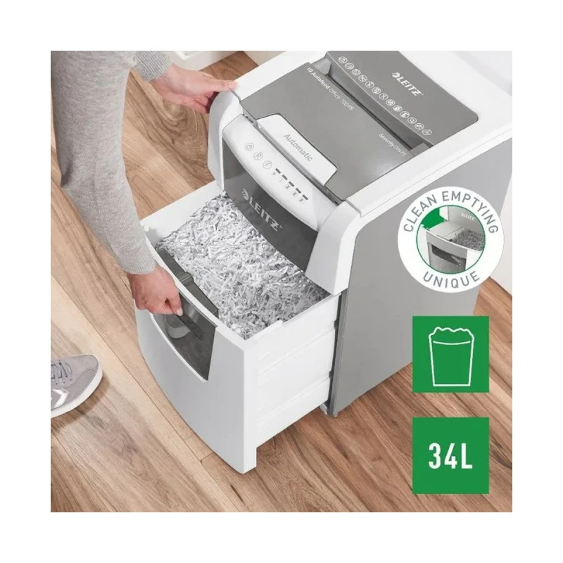 Автоматичен шредер за хартия LEITZ IQ IQ Autofeed Small Office 100P5, (P-5), Micro Cut, 34 л, 1-5 по