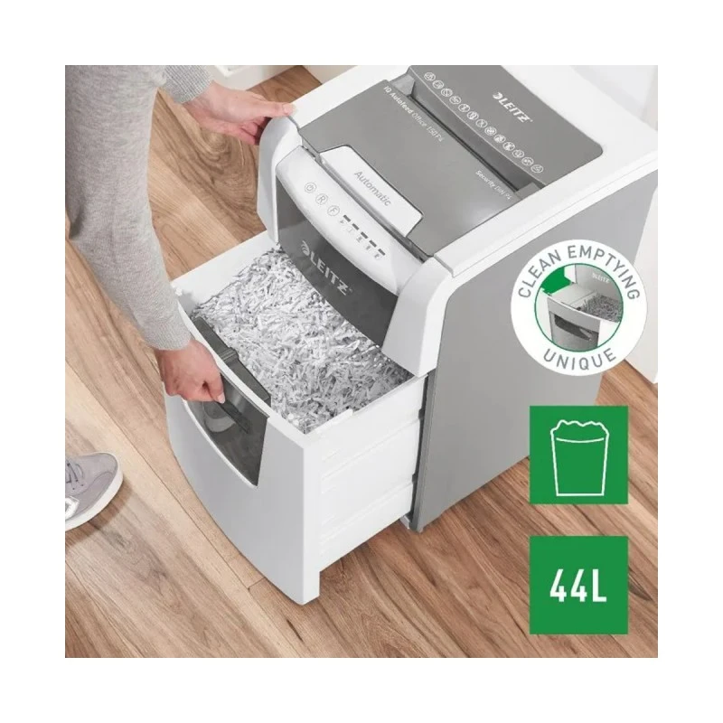 Автоматичен шредер за хартия LEITZ IQ Autofeed Office 150P4, (P-4), Cross Cut, 44 л, 1-5 потребители