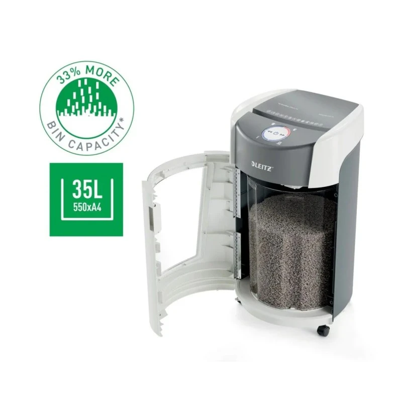 Шредер за хартия LEITZ IQ OptiMax Office P5, (P-5), Micro Cut, 35 л, 1-5 потребители