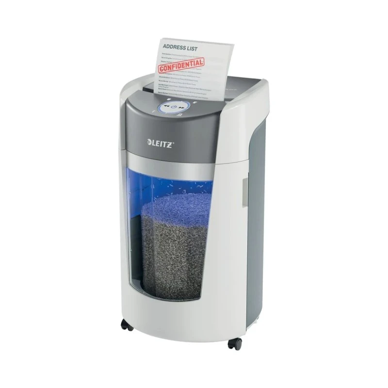 Шредер за хартия LEITZ IQ OptiMax Office P5, (P-5), Micro Cut, 35 л, 1-5 потребители