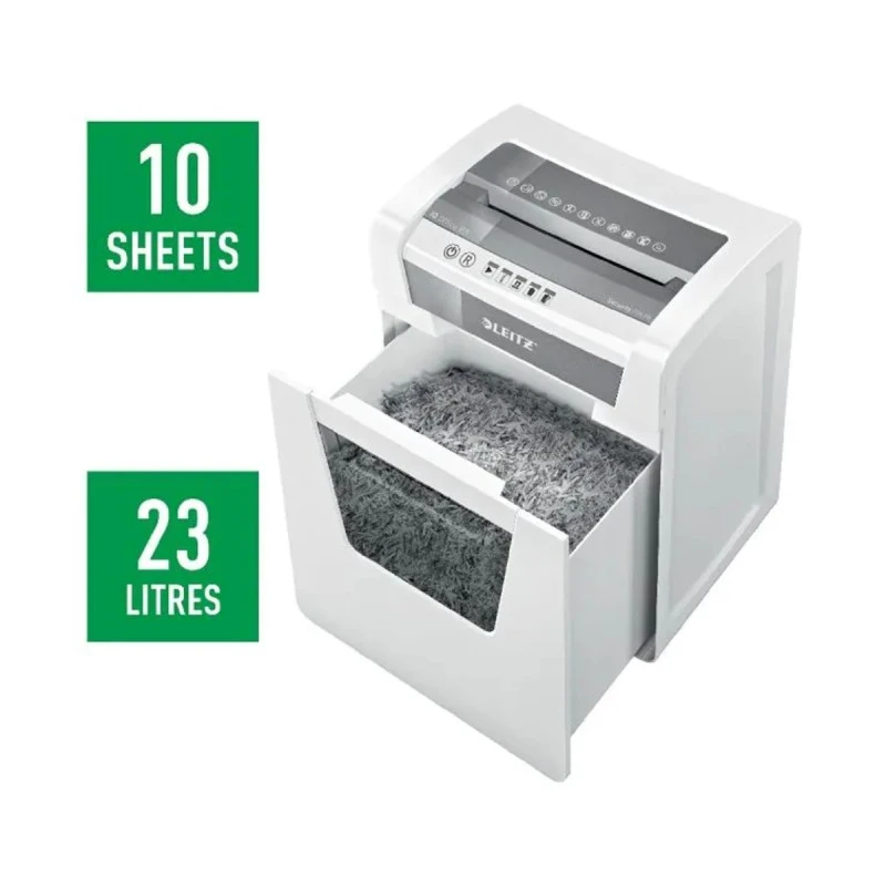 Шредер за хартия LEITZ IQ Office P5, (P-5), Micro Cut, 23 л, 5-10 потребители