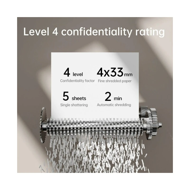 Шредер за хартия Deli ET014, (P-4), Cross Cut, 10 л
