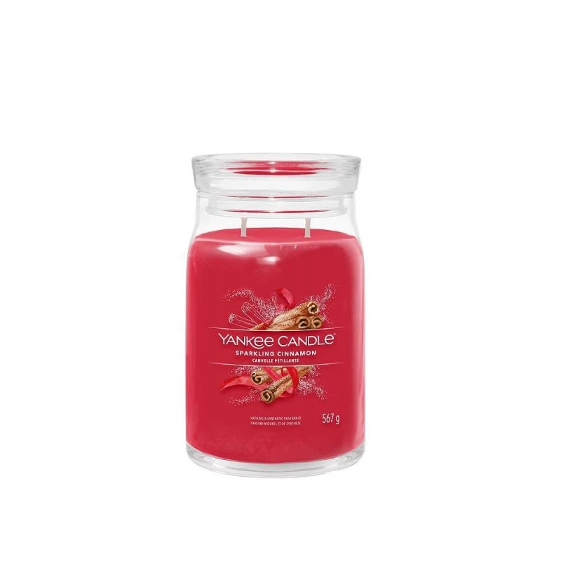 Ароматна Свещ  Yankee Candle, Signature, Sparkling Cinnamon, Голям Буркан