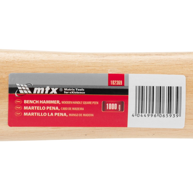 Чук MTX, 1000 гр, квадратно чело, дървена дръжка