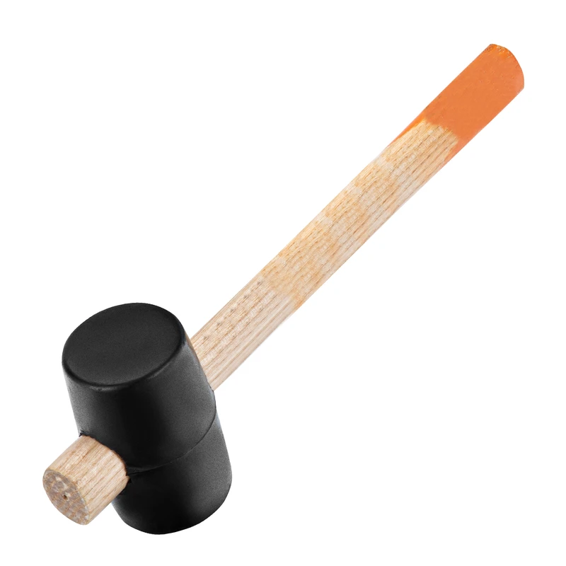 Чук Sparta, гумен, 225 гр, черна гума, дървена дръжка